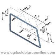 goma cristal porton trasero tractro kubota M108 big