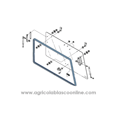 goma cristal porton trasero tractro kubota M108 big