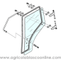 Cristal puerta izquierda tractor Kubota M7040, M8540, M5091, M9540 DNT Frutero