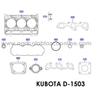 juego juntas superior culata motor kubota D1503 repuesto original big