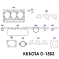 Juego juntas superior motor KUBOTA D1503