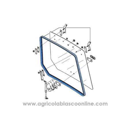 Goma Cristal trasero tractor Kubota Mod. M6040, M7040, M8540, M8560, M9540, M9960, M5091, M5111STAND