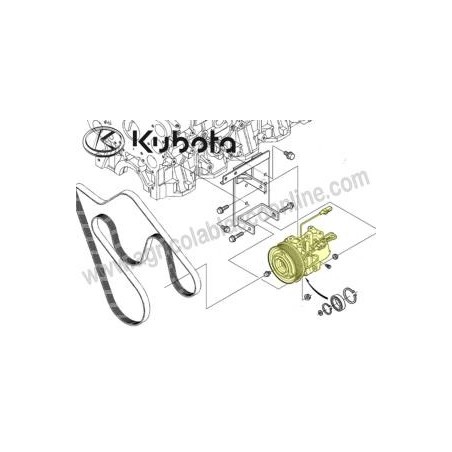 COMPRESOR AIRE ACONDICIONADO KUBOTA