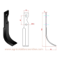 Cuchilla Rotovato Agria 7500 COLIBRI modelo 112-BIS