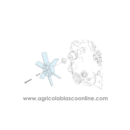 ventilador bomba motor kubota tractor 6 helices repuesto agricola blasco big