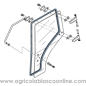 Goma Cristal puerta izquierda tractor Kubota M7040, M8540, M9540 DNT Frutero
