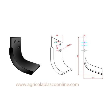 cuchilla agria 2700 modelo 164 BL3 big