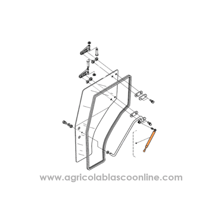 Amortiguador puerta tractor Kubota M7040, M8540, M9540 DNT Frutero