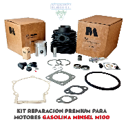 Kit cilindro piston y juntas Motor M100 Minsel Gasolina