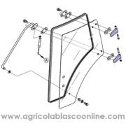 bisagras cristal puerta tractor Kubota M6040 M7040 M8540 M8560 M9540 M9960 M