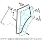 Cristal puerta izquierda tractor Kubota M6040, M7040, M8540, M8560, M9540, M9960, M5091, M5111STAND