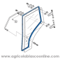 Goma cristal puerta cabina tractores Kubota