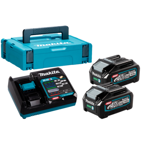 Kit de Baterías XGT 40v Max 4,0 Ah Makita con cargador simple de carga rápida