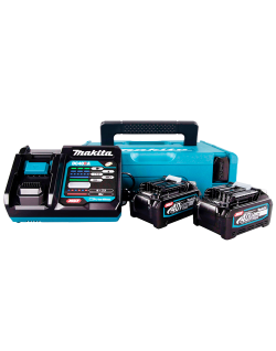 Kit de Baterías XGT 40v Max 4,0 Ah Makita con cargador simple de carga rápida