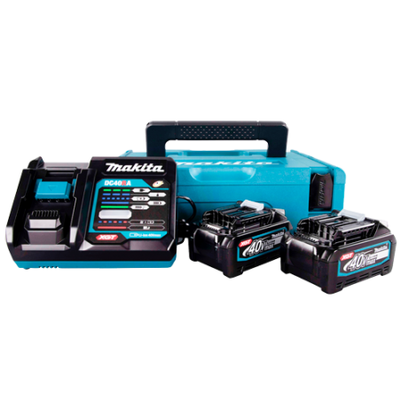 Kit de Baterías XGT 40v Max 4,0 Ah Makita con cargador simple de carga rápida