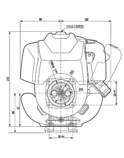 Motor Honda Gasolina 4T 1HP GX25 TST4