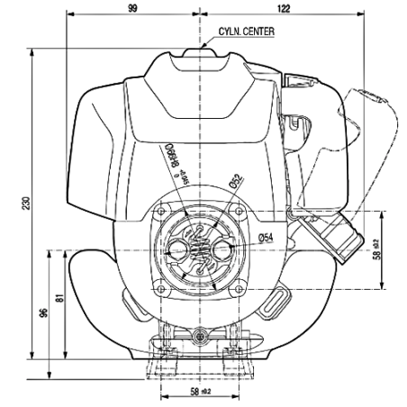 Motor Honda Gasolina 4T 1HP GX25 TST4