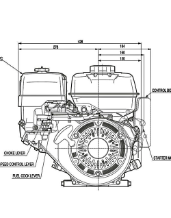 Motor Honda Gasolina 4T GX270 9,0cv