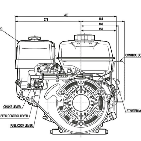 Motor Honda Gasolina 4T GX270 9,0cv