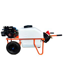 Carretilla de fumigar con motor gasolina Loncin y bomba Comet MC25
