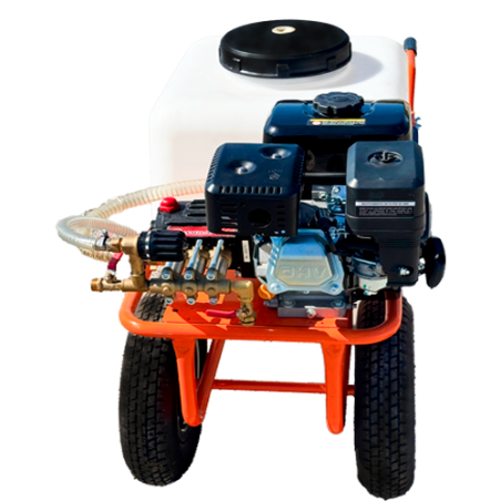 Carretilla de fumigar con motor gasolina Loncin y bomba Maruyama MSD41