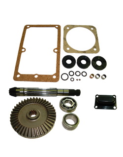 Kit eje piñón/ corona superior cónicos post nº 82088 CC motoazada Agria 7000