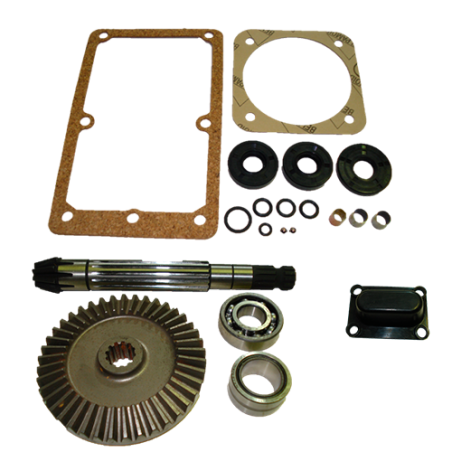 Kit eje piñón/ corona superior cónicos post nº 82088 CC motoazada Agria 7000