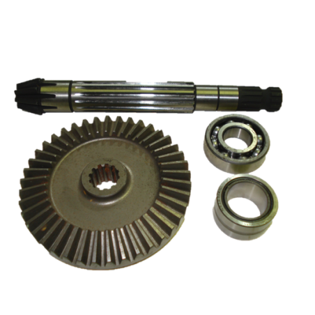 Kit eje piñón/ corona superior cónicos post nº 82088 CC motoazada Agria 7000