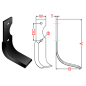 Cuchilla 178-SPLL rotovator Agria 3000/3001 Cuchilla 178-SPLL rotovator Agria 3000/3001
