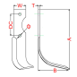 Cuchilla 178-SPLL rotovator Agria 3000/3001 Cuchilla 178-SPLL rotovator Agria 3000/3001
