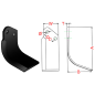 Cuchilla 198-E rotovator Agria/Pasquali 7714/7712-Rancho/7713