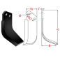 Cuchilla 198-CTD rotovator Agria 7714/7713-Rancho/7713 Cuchilla 198-CTD rotovator Agria 7714/7713-Rancho/7713
