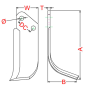Cuchilla 198-CTD rotovator Agria 7714/7713-Rancho/7713 Cuchilla 198-CTD rotovator Agria 7714/7713-Rancho/7713