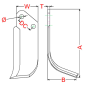Cuchilla 198-CPD rotovator Agria 7714/7713-Rancho/7713