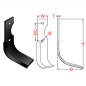 Cuchilla 178C rotovator Agria 3000/3001