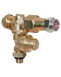 Portaboquilla giratorio doble regulable con antigota completo montado 1/4 m
