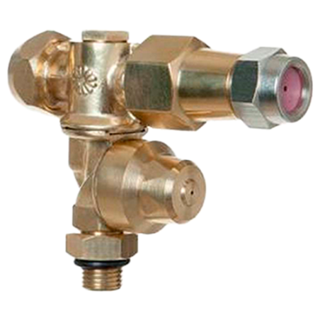 Portaboquilla giratorio doble regulable con antigota completo montado 1/4 m