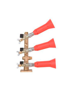 Columna 3 salidas con pulverizador regulable y sistema antigoteo