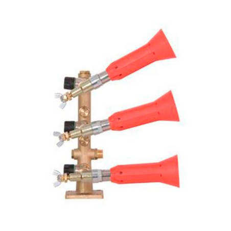 Columna 3 salidas con pulverizador regulable y sistema antigoteo
