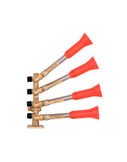 Columna de 4 salidas con pulverizador regulable y antigoteo