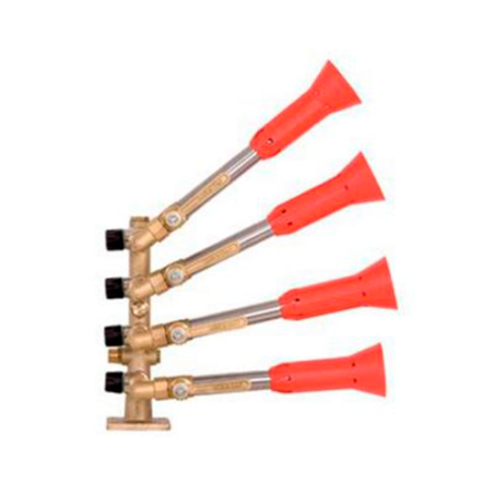 Columna de 4 salidas con pulverizador regulable y antigoteo