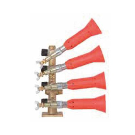 Columna con pulverizador regulable 4 salidas latón módulo antigota