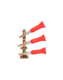 Columna con pulverizador regulable turbo 3 salidas goma módulo antigota