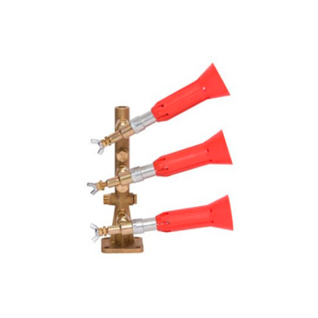 Columna con pulverizador regulable turbo 3 salidas goma módulo antigota