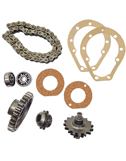 Kit piñones y cadena 50 transmisión Motocultor Agria 3000
