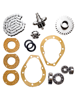 Kit piñones y cadena 50 transmisión Motocultor Agria 3000