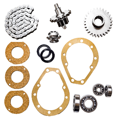 Kit piñones y cadena 50 transmisión Motocultor Agria 3000