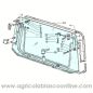 Cristal porton trasero tractor Ebro 6100,6125,8100, 8110,8135 a/a