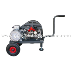 Carrito Bancada 2 ruedas bomba Imovilli M50 motor electrico trifásico a poleas