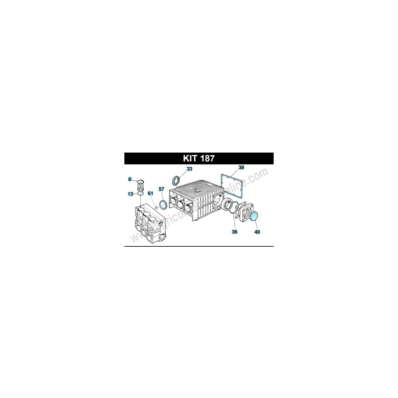 Kit187 731028973 Juntas Toricas Retenes Reparacion Bomba Bertolini Pistones 